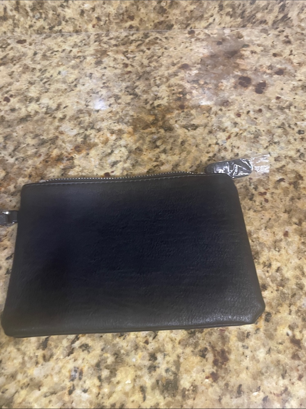 Butter soft Classic Black Leather Wristlet Clutch